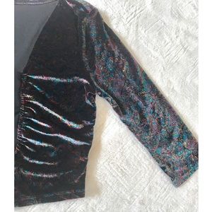 Urban outfitters house brand Ecote velvet crop top